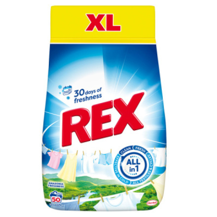 REX Prací prášek Amazonia Freshness 50 praní 2,75 kg