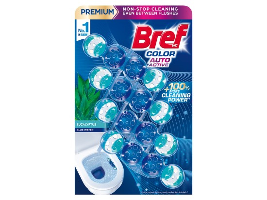 BREF Color Aktiv Tuhý WC blok Eucalyptus 4 x 50 g