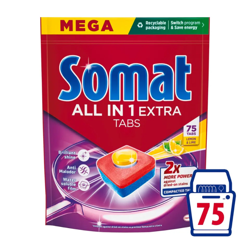 Somat All in 1 Extra tablety do myčky 75 ks
