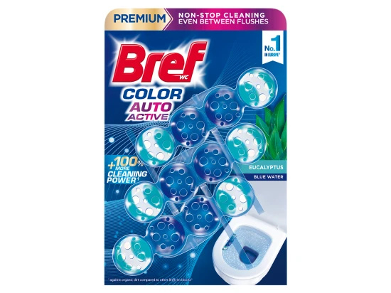 Bref Color Auto Active Eucalyptus tuhý WC blok 3 x 50 g