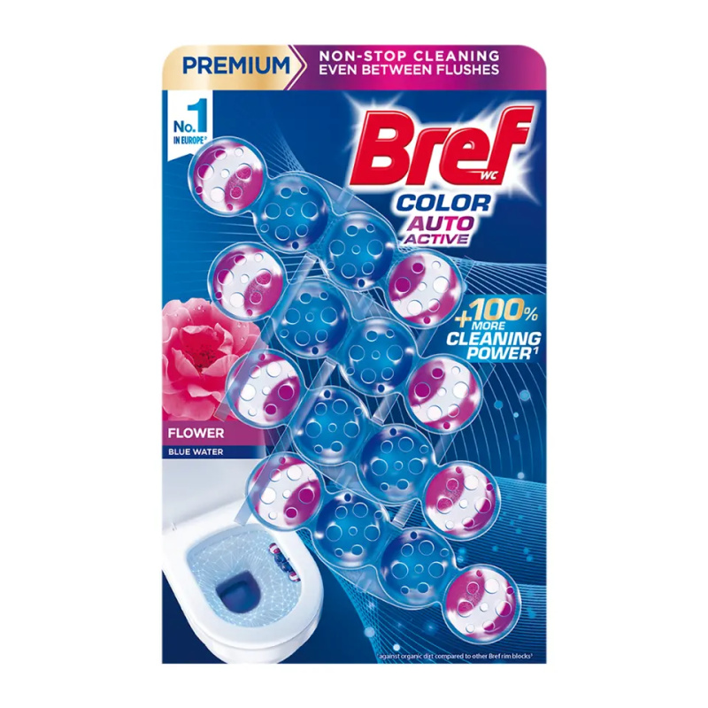 Bref Color Aktiv Flower Tuhý WC blok 4 x 50 g
