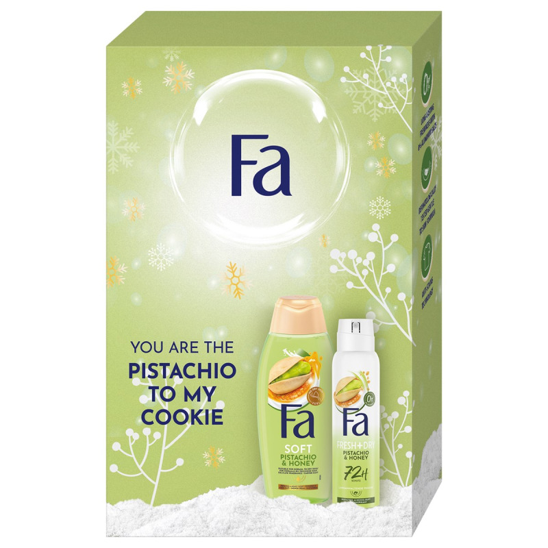 Fa Vánoční balíček se sprchovým gelem a deodorantem Pistachio & Honey 1 ks