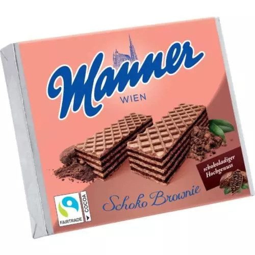 Manner - křupavé oplatky - čokoládové, 75 g