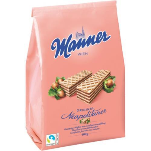 Manner - sušenky s lískooříškovou náplní, 400 g