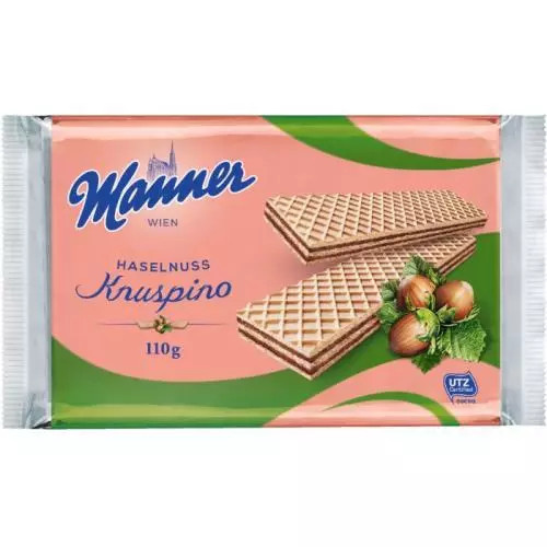 Manner Kruspino Haselnuss - oplatky s náplní -  110 g