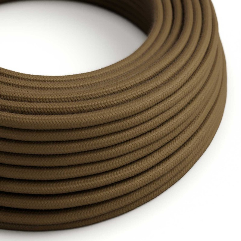 creative cables Bavlněný textilní elektrický kabel, RC13 hnědý Počet žil: 2x0.75