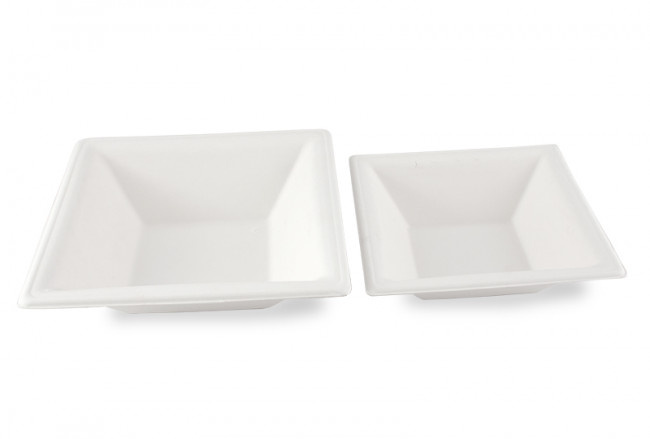 Alufix misky z cukrové třtiny čtvercové 340ml 12ks, BIOLOGIC, rozměr 16x16 cm