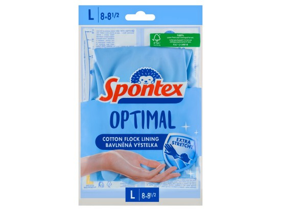 Rukavice Optimal  latex L Spontex