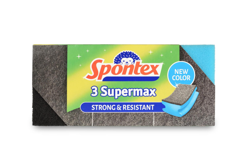 Spontex Houbička na nádobí tvarovaná - Supermax, 3 ks