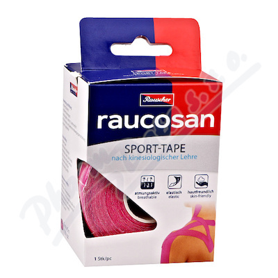 Raucosan Kinesio Tape tejpovací páska 5cm x 5 m růžová