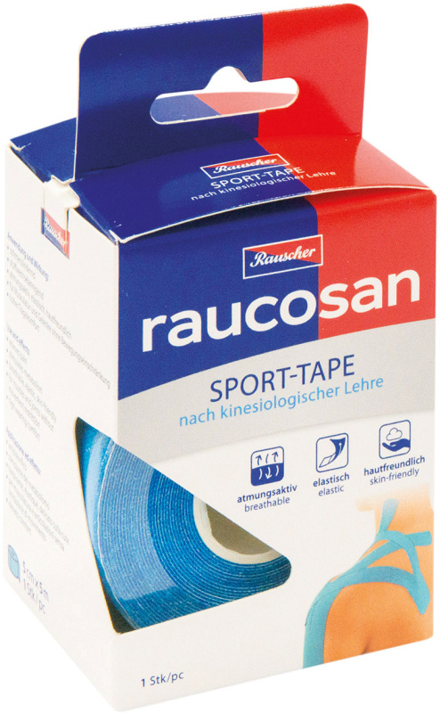 Raucosan Kinesio Tape tejpovací páska 5 cm x 5 m tyrkysová