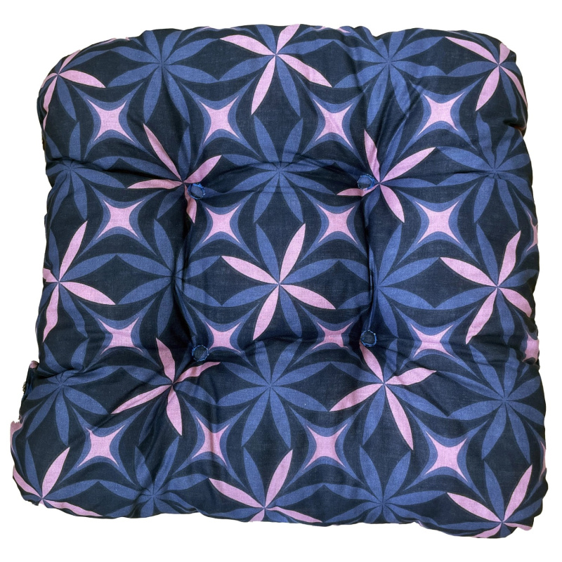 VOG Podsedák květy modré/růžové 38 x 38 x 7 cm