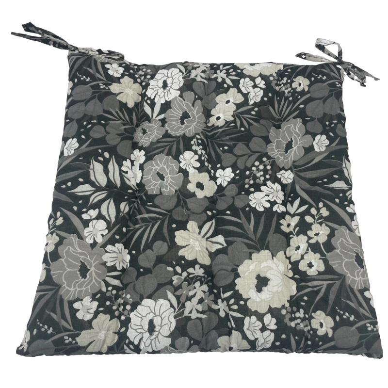 VOG Podsedák MIA šedé květy 40 x 40 x 4 cm