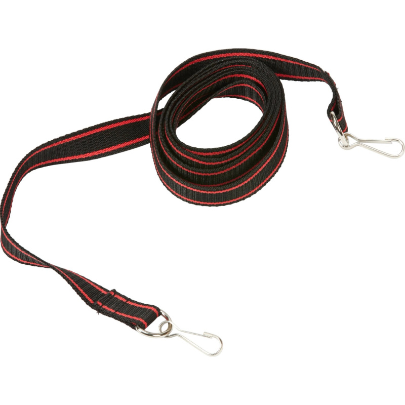 Tažný popruh s karabinou černý/červený