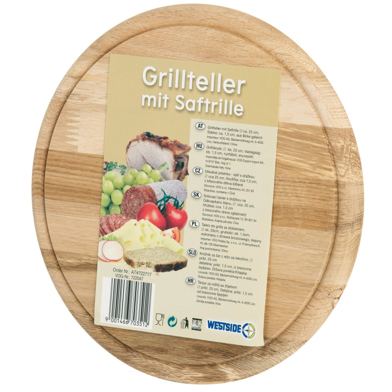 Prkénko s drážkou pr. 25 cm FSC