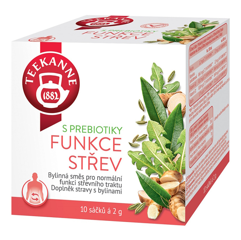 Teekanne Funkce střev s prebiotiky