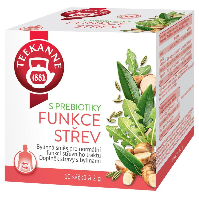 Teekanne Funkce střev s prebiotiky