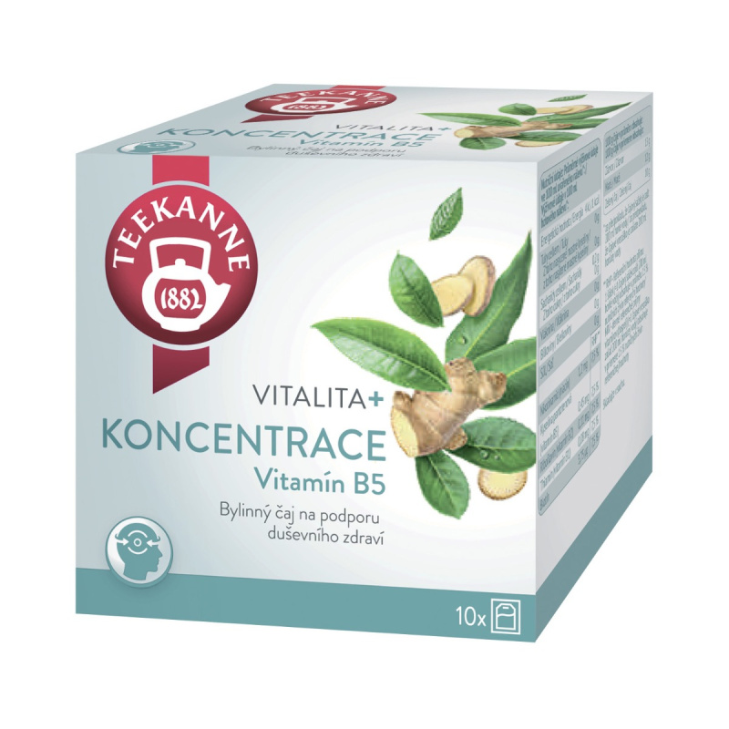 Bylinný čaj Teekanne - Vitalita + koncentrace, 10x 1,8 g