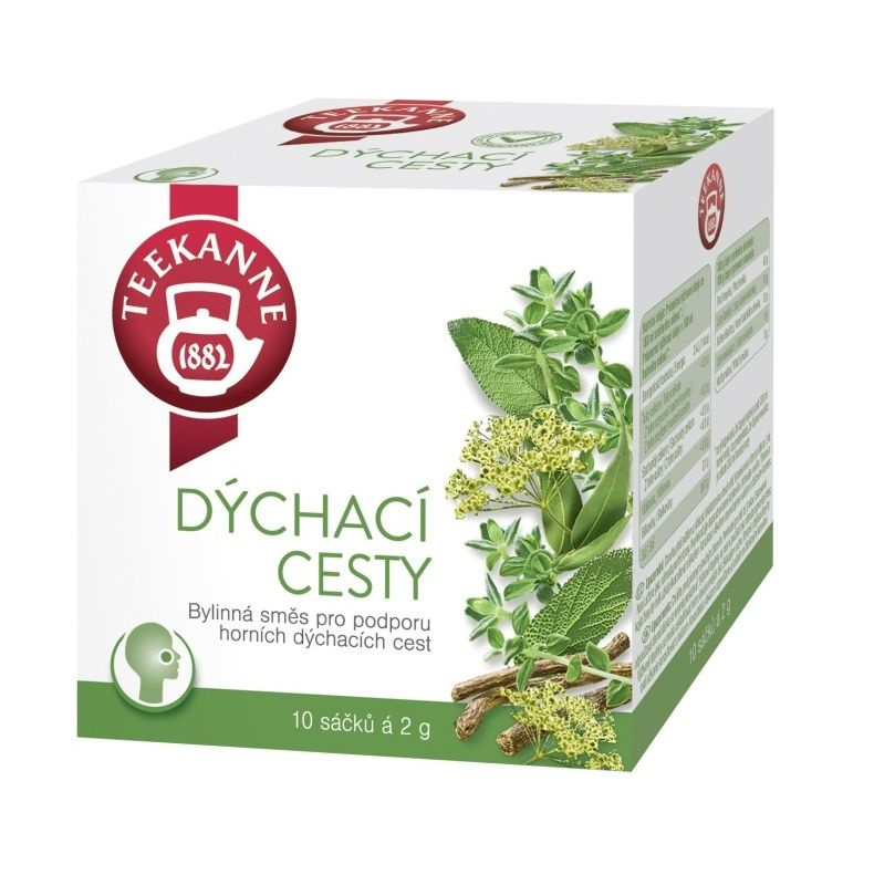 Bylinný čaj Teekanne dýchací cesty a krk, 10x 2 g