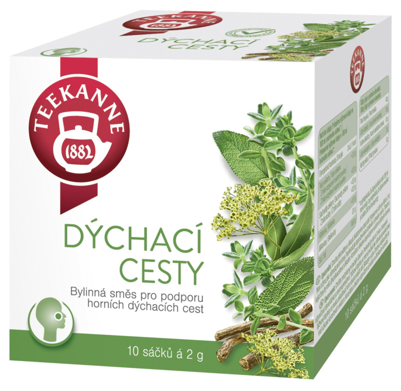 Bylinný čaj Teekanne dýchací cesty a krk, 10x 2 g