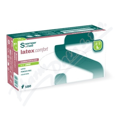 Sempermed Latex Comfort vel. L vyšetřovací rukavice nepudrované 100 ks