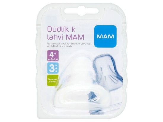MAM Baby Bottles Teat 3 savička na láhev 4m+ 1 ks