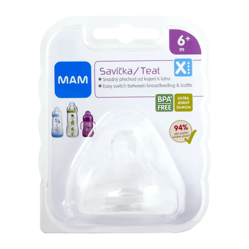 MAM Baby Bottles Teat X savička na láhev 6m+ 1 ks
