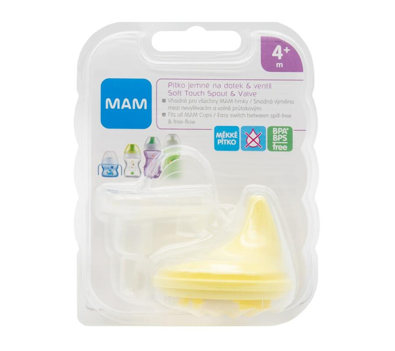 MAM Pítko jemné na dotek & ventil 4m+ 1 ks