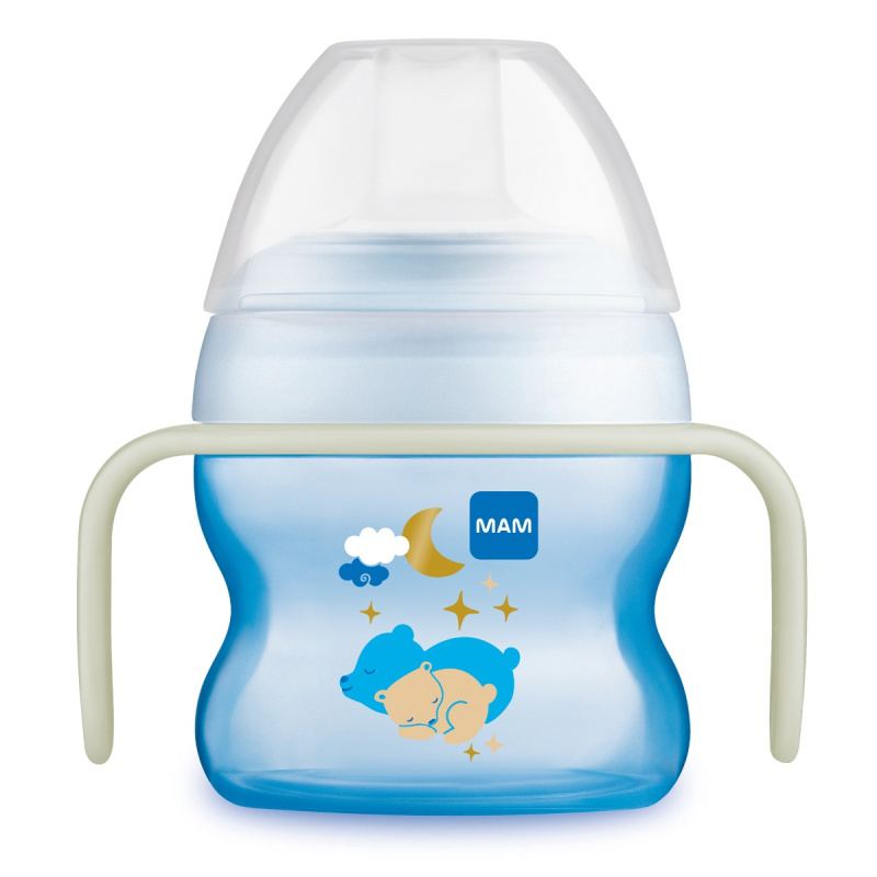 MAM Starter Cup Night tréninkový hrnek s držadly Bear 150 ml