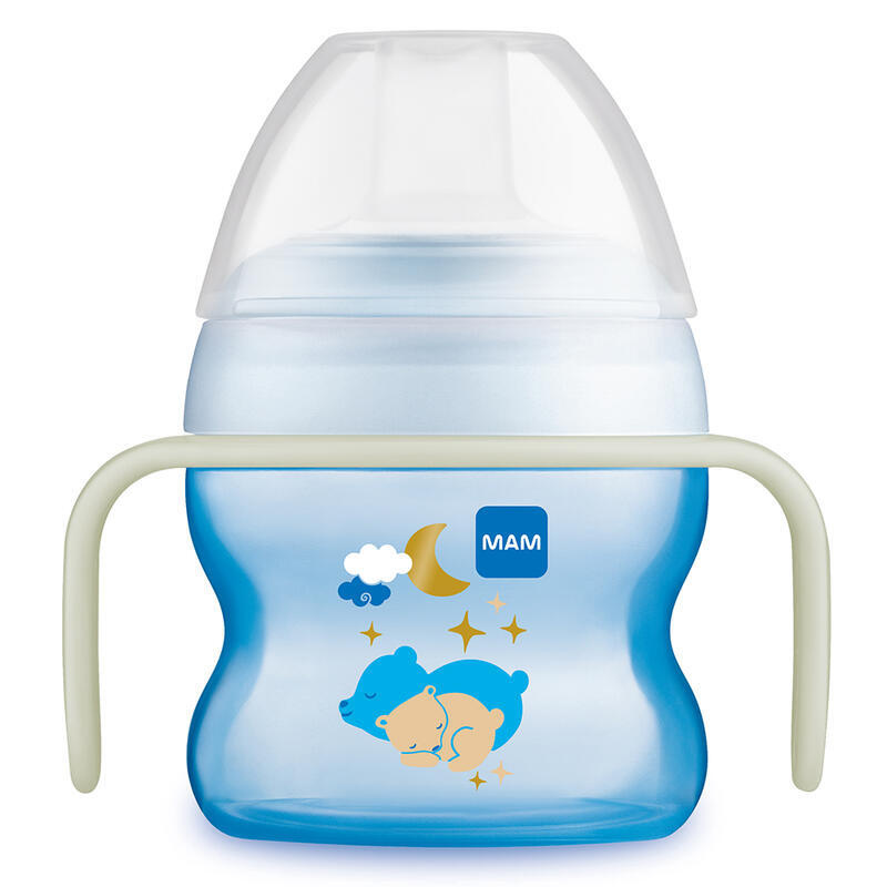 MAM Starter Cup Night tréninkový hrnek s držadly Bear 150 ml