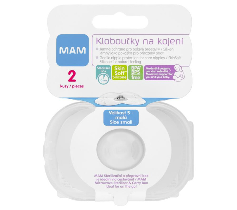 MAM Prsní kloboučky velikost S 2 kusy