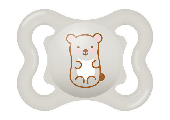 MAM Air 0m+ dudlík 1 ks šedý/medvěd