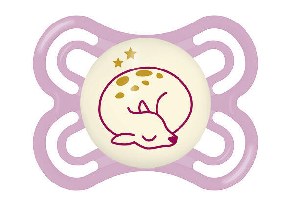 MAM Perfect Night 0+ months dudlík na noc Purple Deer 1 ks
