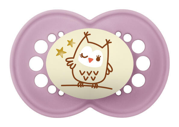 MAM Night 6m+ dudlík 1 ks fialový/sova