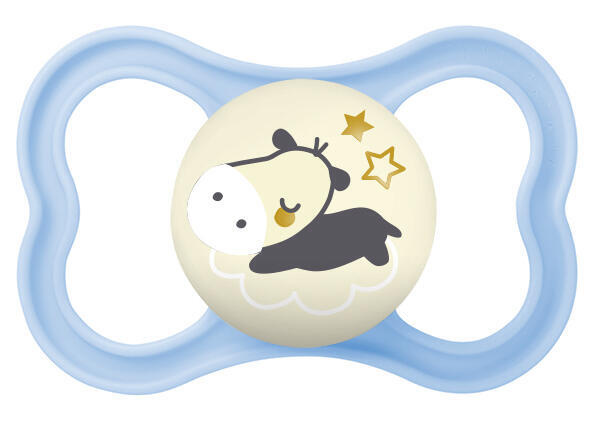 MAM Air Night 6m+ dudlík 1 ks modrý/hroch