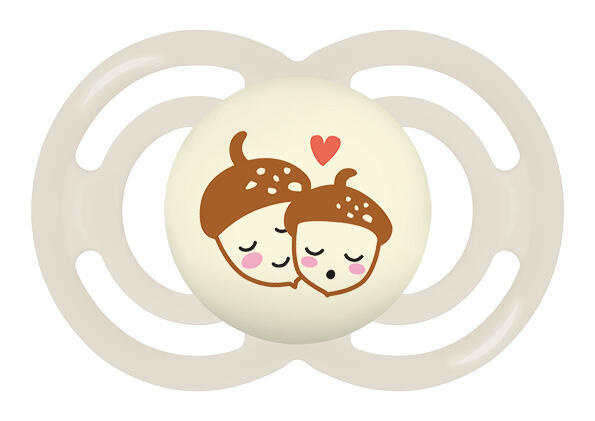 MAM Dudlík perfect night 6m+ žaludy šedý