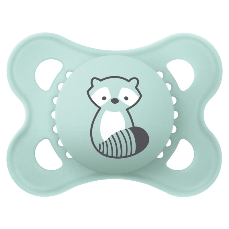 MAM Original 0+ months dudlík Turquoise Raccoon 1 ks