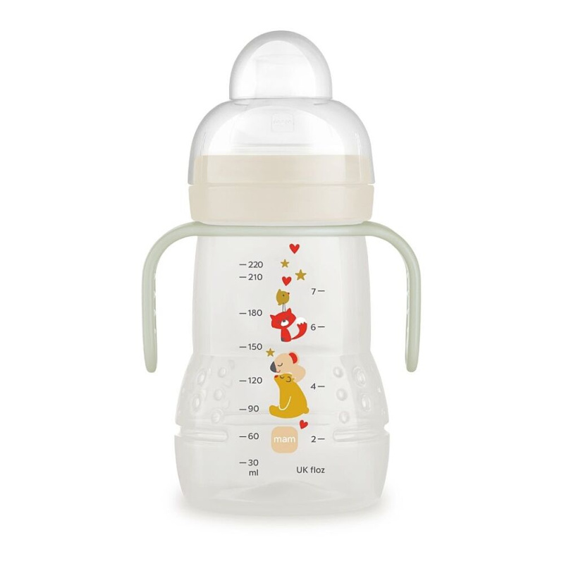 MAM Trainer+ night  hrneček 4+m bílý 220 ml