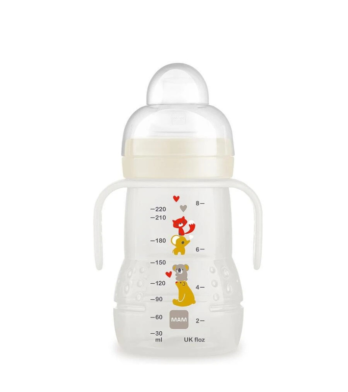 MAM Trainer+ night  hrneček 4+m bílý 220 ml