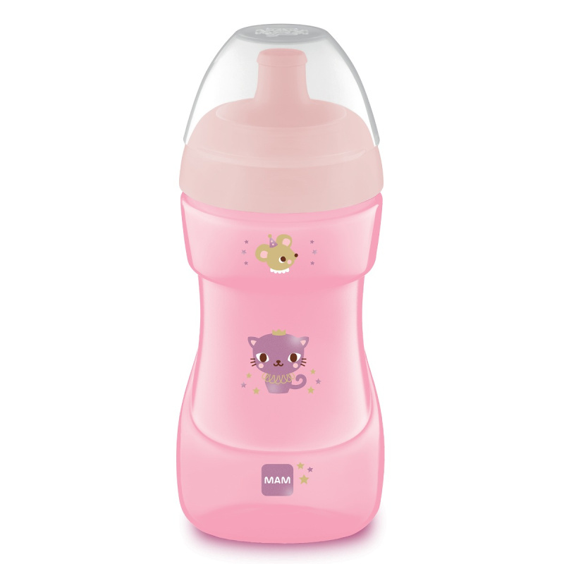 MAM Sports Cup dětská láhev Pink 330 ml
