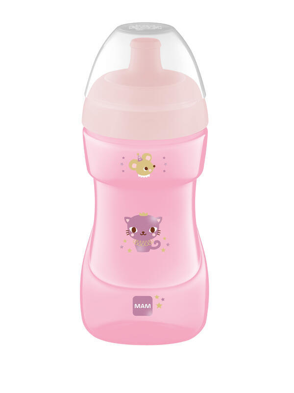 MAM Sports Cup dětská láhev Pink 330 ml