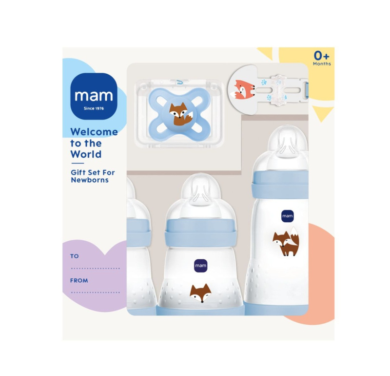 MAM Welcome to the World 0m+ dárková sada pro miminka Blue 1 ks