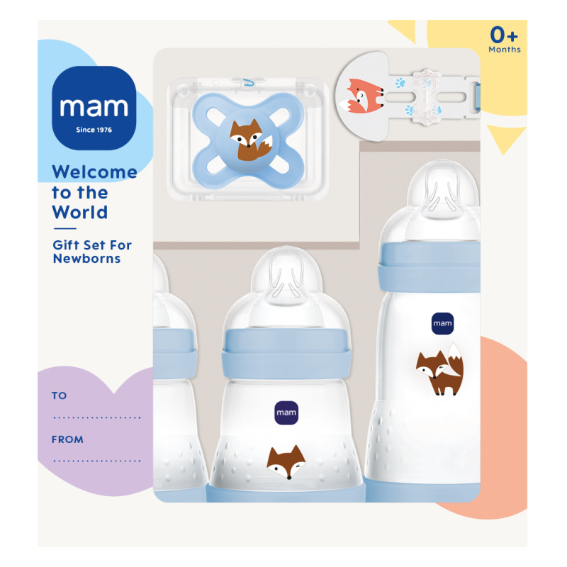 MAM Welcome to the World 0m+ dárková sada pro miminka Blue 1 ks