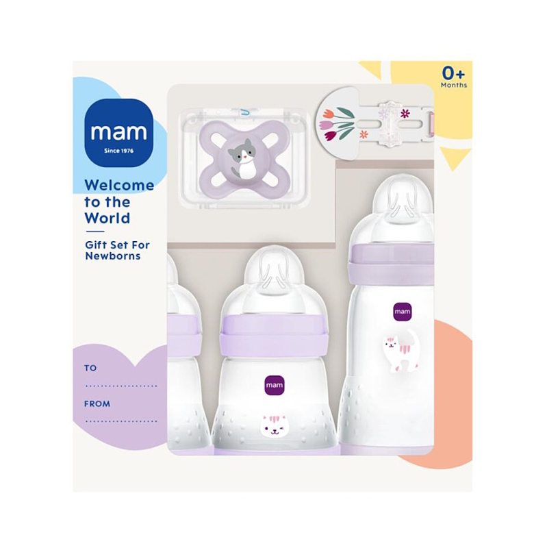 MAM Welcome to the World 0m+ dárková sada pro miminka Purple