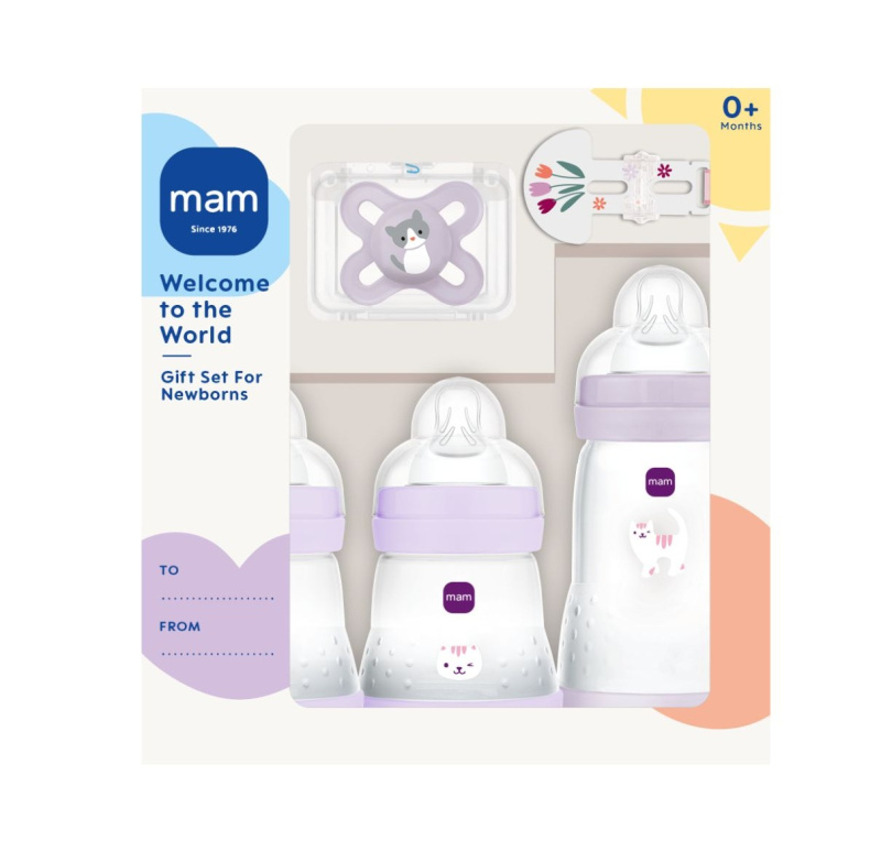 MAM Welcome to the World 0m+ dárková sada pro miminka Purple