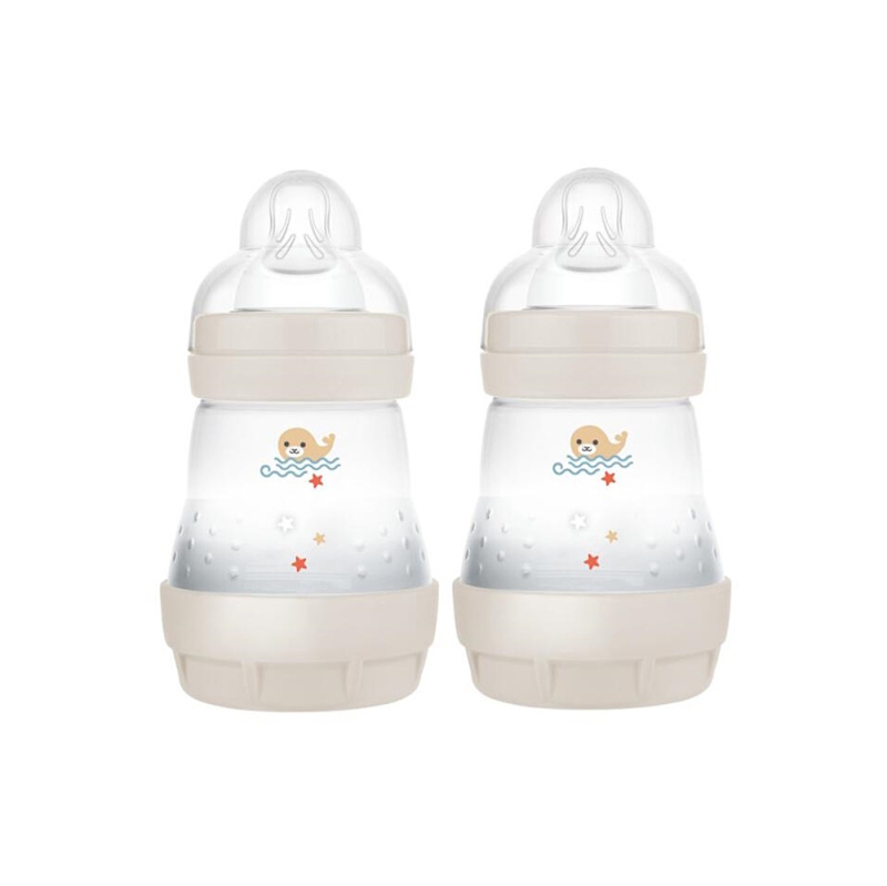 MAM Perfect Star Anti-colic Bottle antikoliková lahev 0m+ Beige 2x160 ml