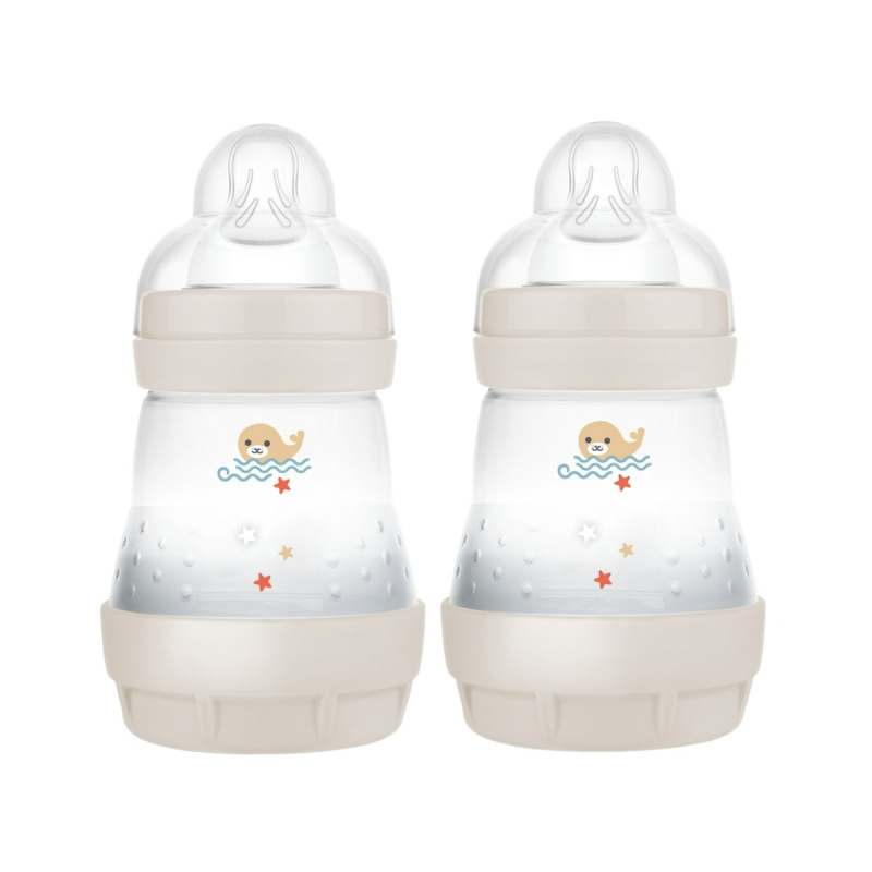 MAM Perfect Star Anti-colic Bottle antikoliková lahev 0m+ Beige 2x160 ml