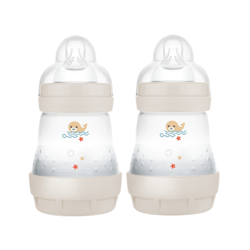 MAM Perfect Star Anti-colic Bottle antikoliková lahev 0m+ Beige 2x160 ml