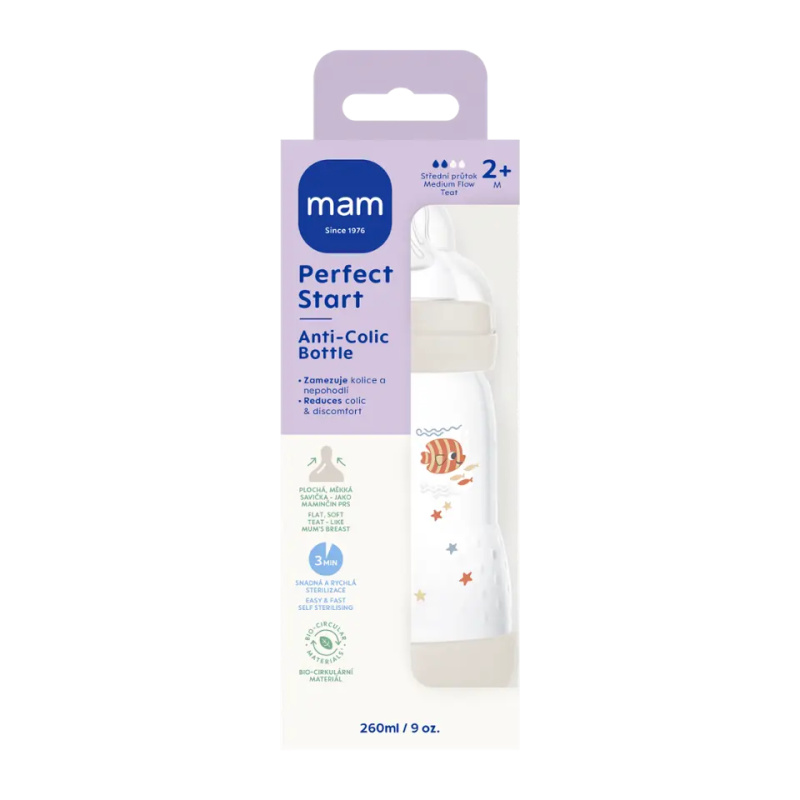 MAM Láhev Anti-Colic - mix barev 260 ml