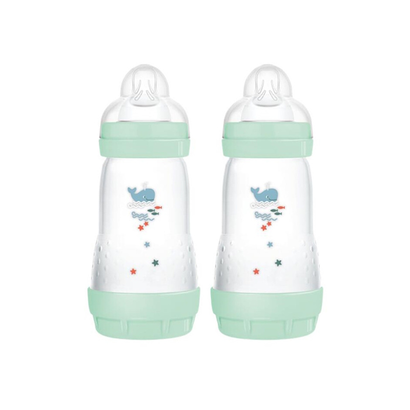 MAM Perfect Star Anti-colic Bottle antikoliková lahev 2m+ Mint 2x260 ml